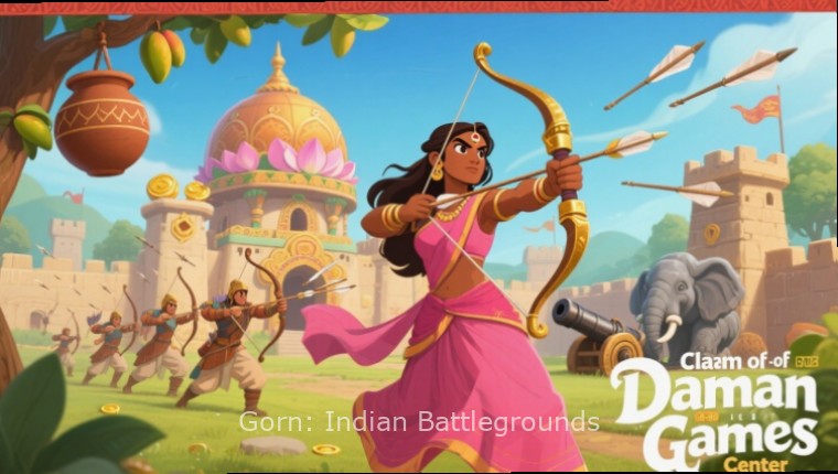 Gorn: Indian Battlegrounds character customization showing various regional outfits